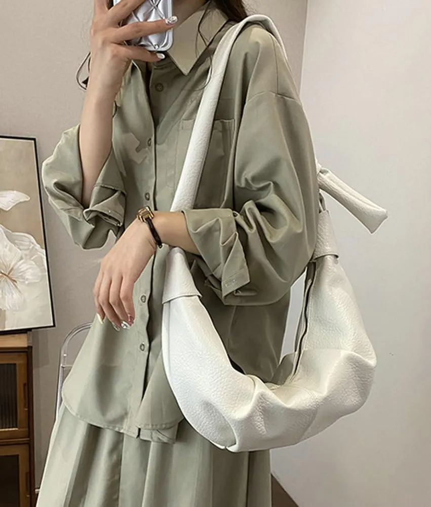 Womens Fashion Shoulder Crossbody Bag Soft Vegan leather Tote Purse Large Dumpling Handbag Top Handle Y2k Satchel