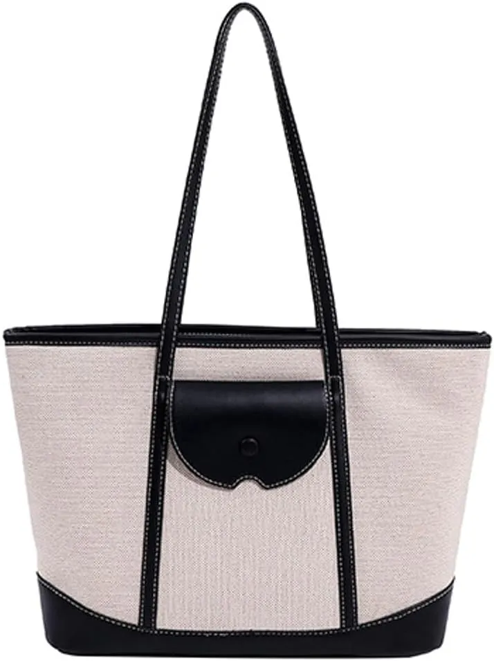 Women's Fashion Tote Bags Canvas Shoulder Bag Purse Large Handbeg Casual Work Travel Top Handle Satchel
