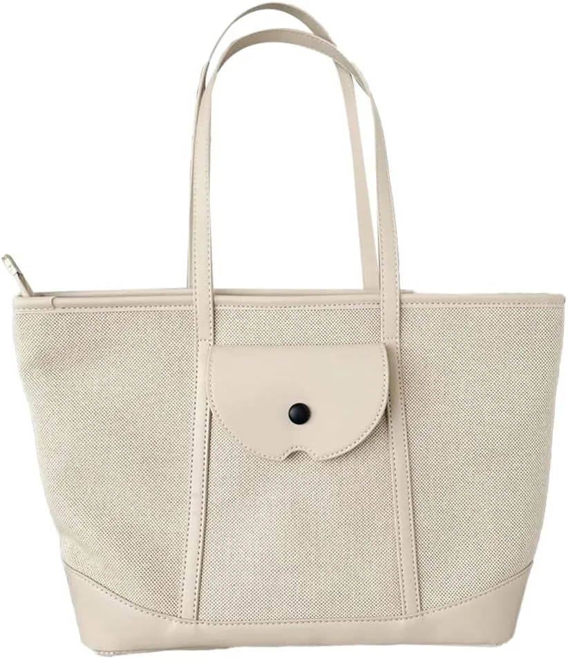 Women's Fashion Tote Bags Canvas Shoulder Bag Purse Large Handbeg Casual Work Travel Top Handle Satchel