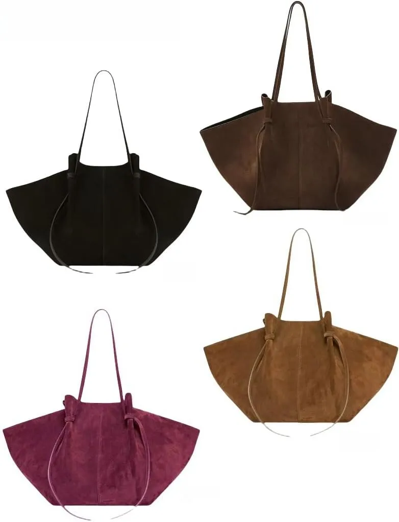 Women's Fashion Velvet Vintage Wing Bag Large Capacity Handbag Shoulder Crossbody Bag Totes Hobo Versatile Chic Stylish