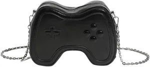 Women's Glossy Game Controller Handle Chain Crossbody Bag, Creative Funny Shoulder Bag, PU Retro Underarm Cell Phone Purse