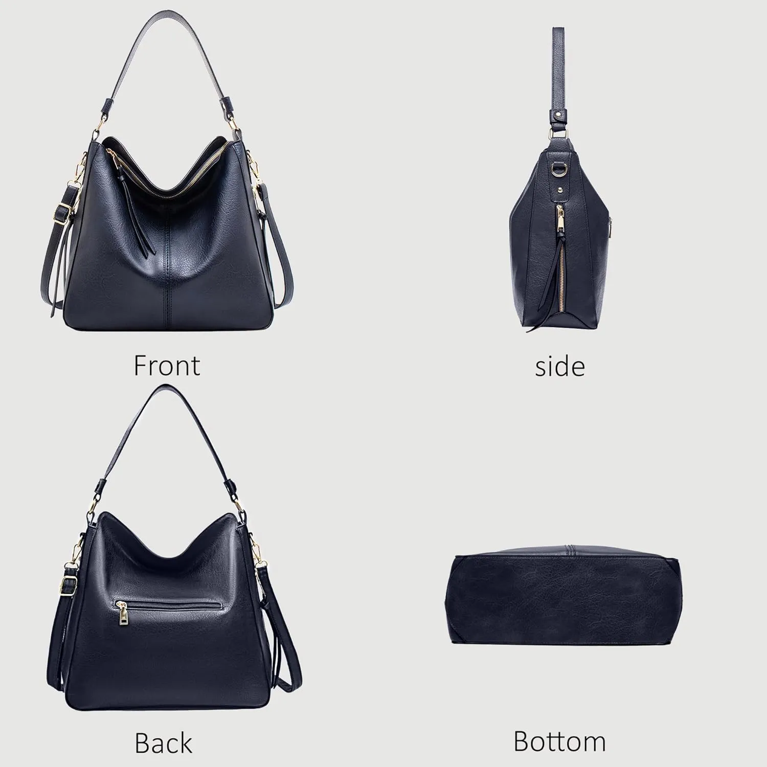 Women's Handbag Shoulder Bag Vintage-Inspired PU Vegan Leather Stylish Crossbody Bucket Purse Satchel