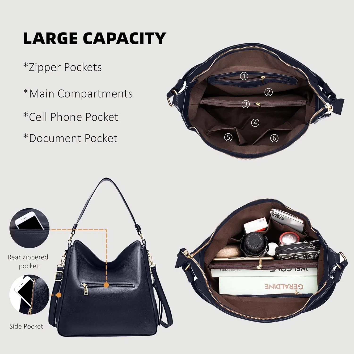 Women's Handbag Shoulder Bag Vintage-Inspired PU Vegan Leather Stylish Crossbody Bucket Purse Satchel
