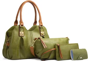Women's Handbags Tote Bag Fashion Shoulder Bags Top Handle Satchel Purse Set 4pcs