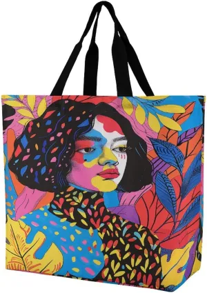 Women's Large-capacity Shoulder Shopping Bag Reusable Foldable Shopping Bags Minimalist And Strange Beach Bag