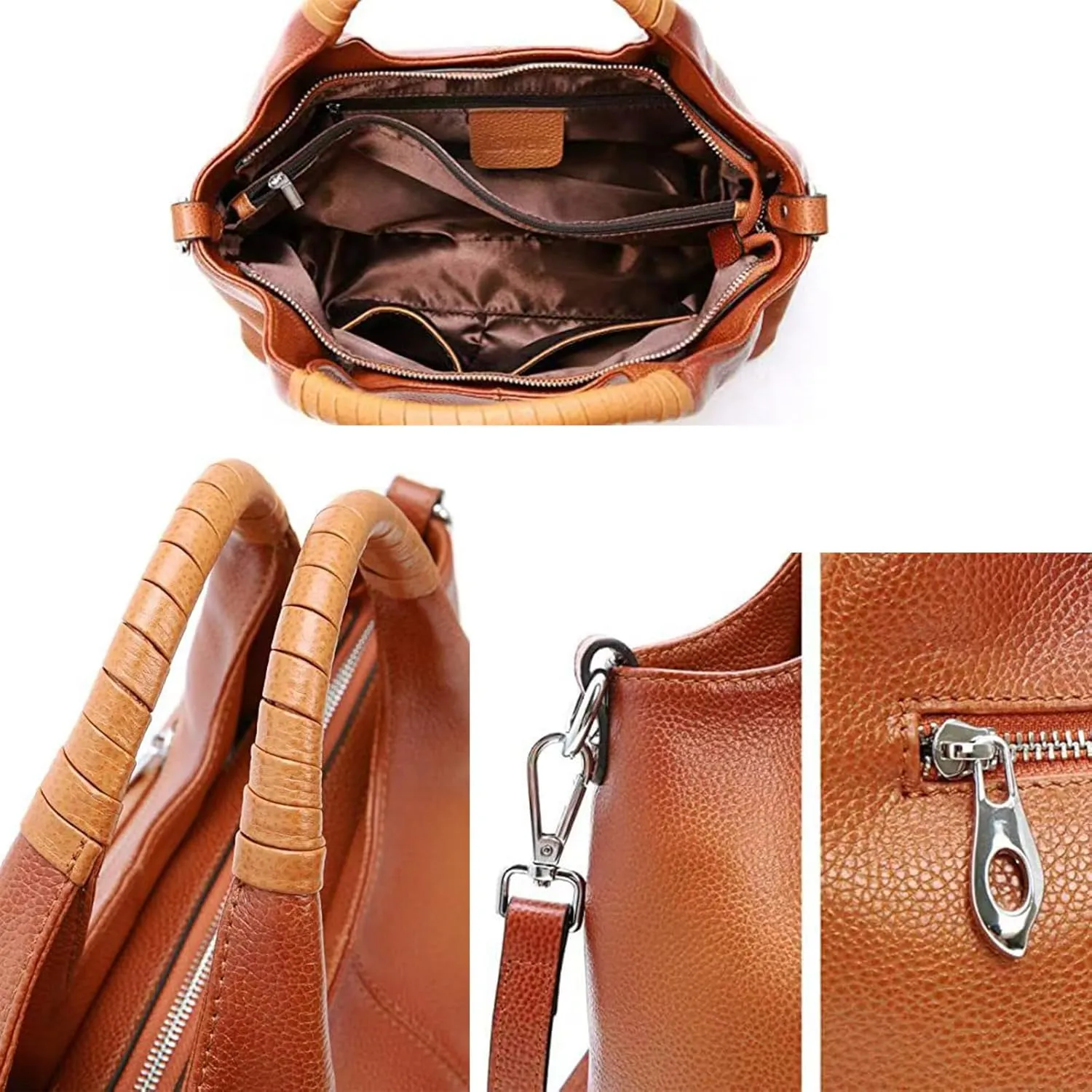Womens Leather Purses and Handbags Shoulder Bag Top Handle Satchel Ladies Soft Large Tote Bag Cross Body Hobo Bags