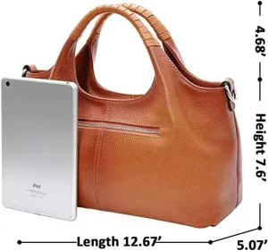 Womens Leather Purses and Handbags Shoulder Bag Top Handle Satchel Ladies Soft Large Tote Bag Cross Body Hobo Bags