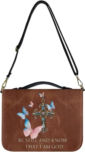 Womens Mens Bible Cover Case Leather Bible Carrying Bag Portable Church Protective for Christian Size M-2XL
