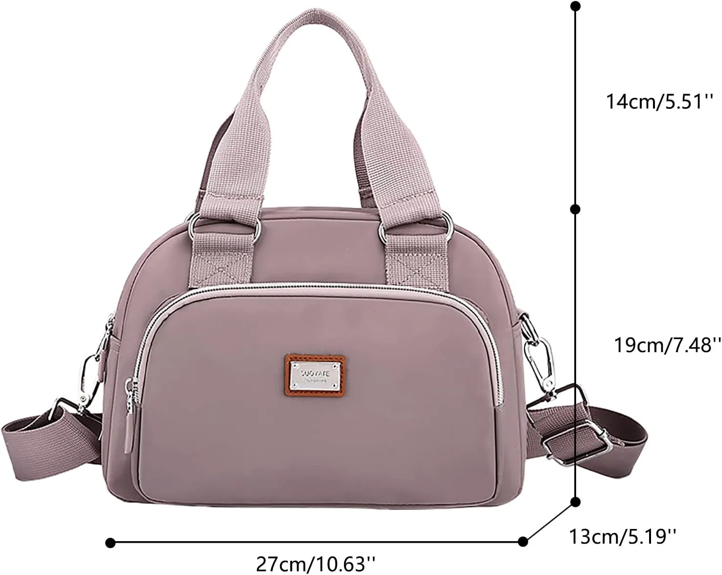 Women's Nylon One Shoulder Messenger Bag New Purpose Canvas Handbag over The Shoulder Bag (BU1, One Size)