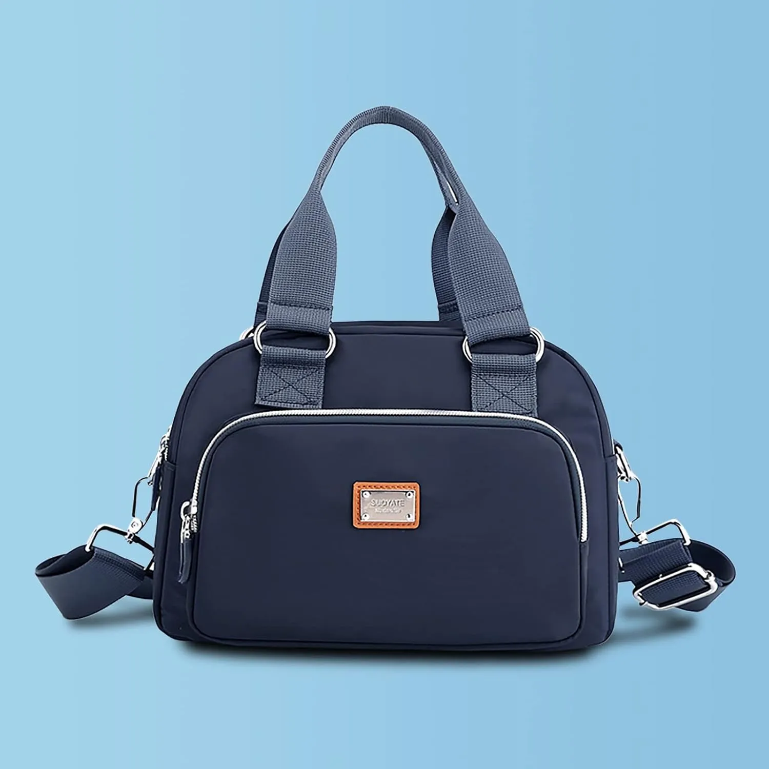 Women's Nylon One Shoulder Messenger Bag New Purpose Canvas Handbag over The Shoulder Bag (BU1, One Size)
