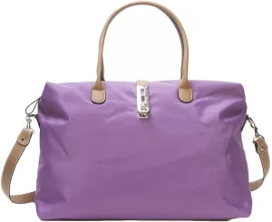 Women's Nylon Oversized Travel Tote Bag - Light Purple