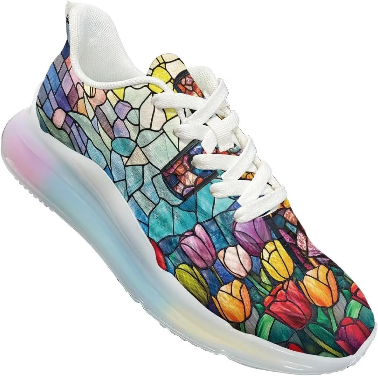 Women's Shoes Comfortable Low Top Air Cushion Workout Walking Sneaker Lightweight Non-Slip Footwear Running Shoes Women US 6-11