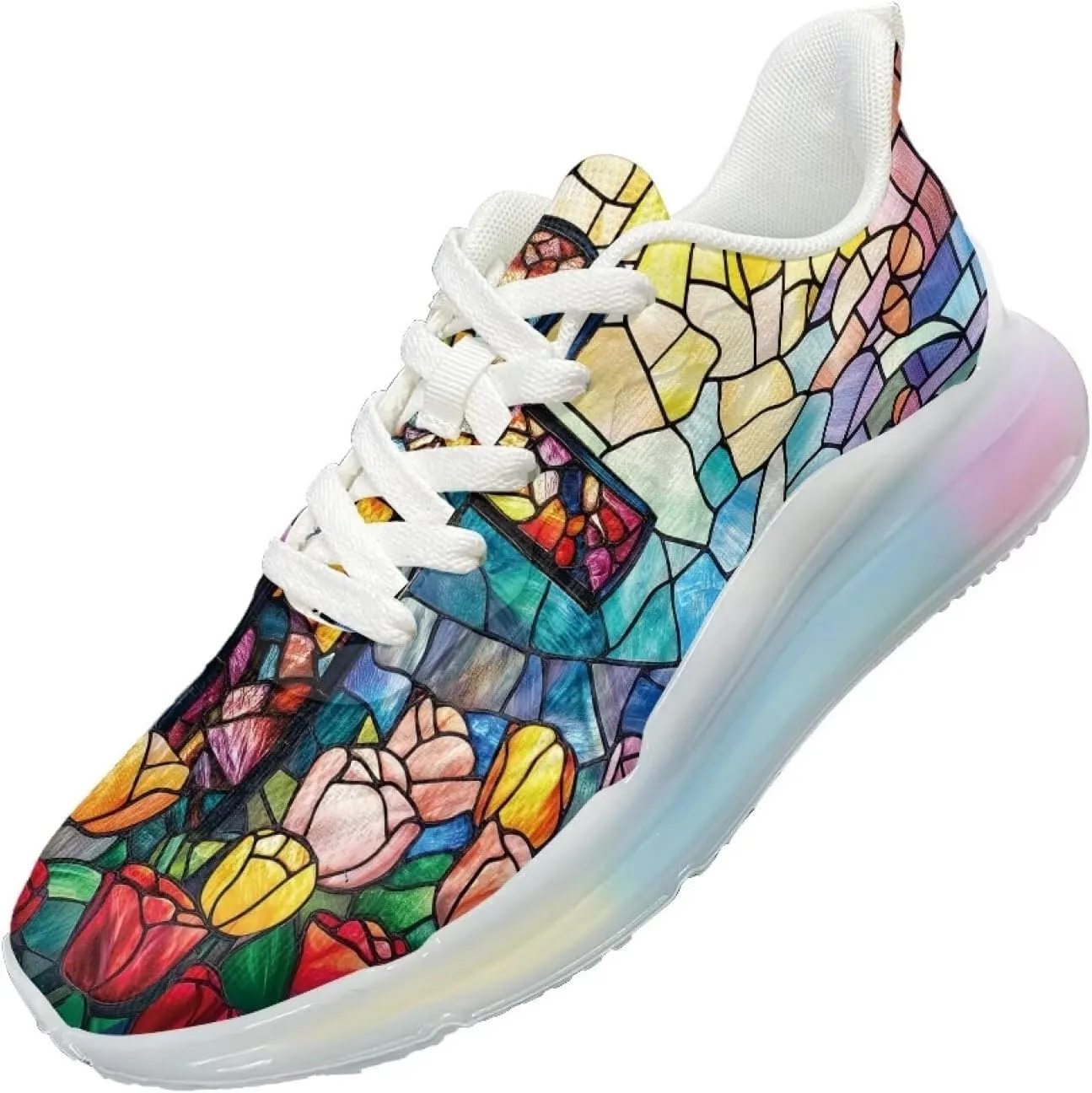 Women's Shoes Comfortable Low Top Air Cushion Workout Walking Sneaker Lightweight Non-Slip Footwear Running Shoes Women US 6-11