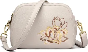 Women’s Shoulder Bag Satchel Bags Embroidered Designer Purse Vegan Leather Cell Phone Purse