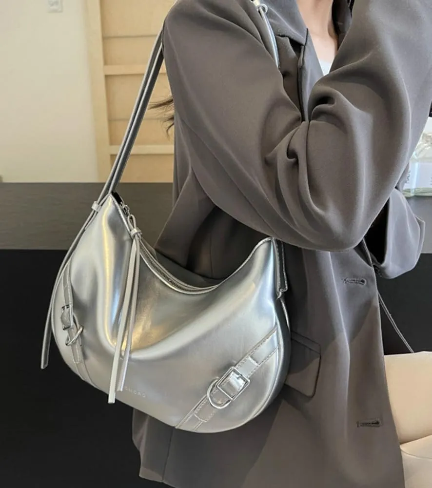 Womens Shoulder Crossbody Bag Vegan Leather Purse Y2k Large Trendy Handbag Tote Top Handle Satchel