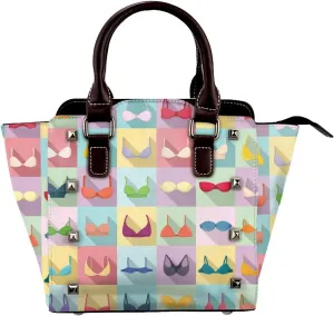 Womens Studded Tote Handbags Top Casual Shoulder Bags Satchel Purse