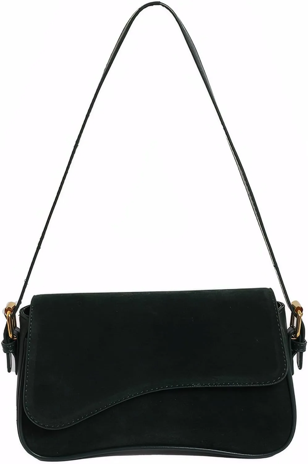 Women’s Suede Flap Shoulder Bag Small Trendy Saddle Crossbody Purses