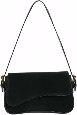 Women’s Suede Flap Shoulder Bag Small Trendy Saddle Crossbody Purses