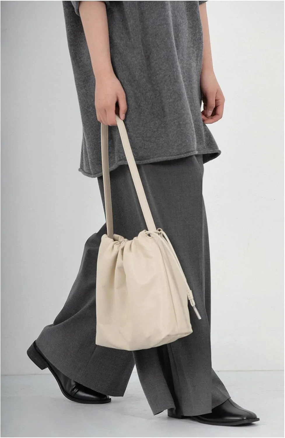 Women's Top Layer Cowhide Leather Cloud Bag Minimalist Large Capacity Shoulder Crossbody Bag Chic Stylish Versatile