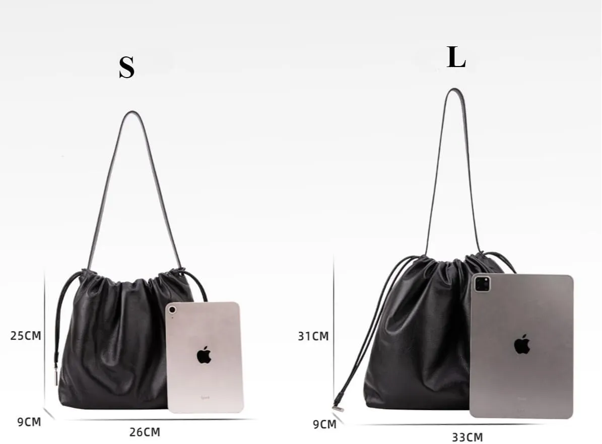 Women's Top Layer Cowhide Leather Cloud Bag Minimalist Large Capacity Shoulder Crossbody Bag Chic Stylish Versatile