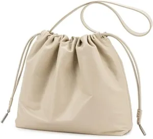 Women's Top Layer Cowhide Leather Cloud Bag Minimalist Large Capacity Shoulder Crossbody Bag Chic Stylish Versatile