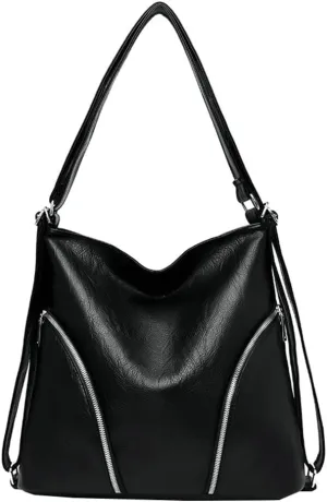 Women's Vegan Leather Tote Bag Large Y2K Shoulder Crossbody Bag Trendy Handbag Top Handle Purse Satchel