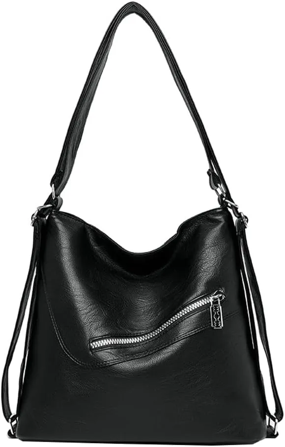 Women's Vegan Leather Tote Bag Large Y2K Shoulder Crossbody Bag Trendy Handbag Top Handle Purse Satchel