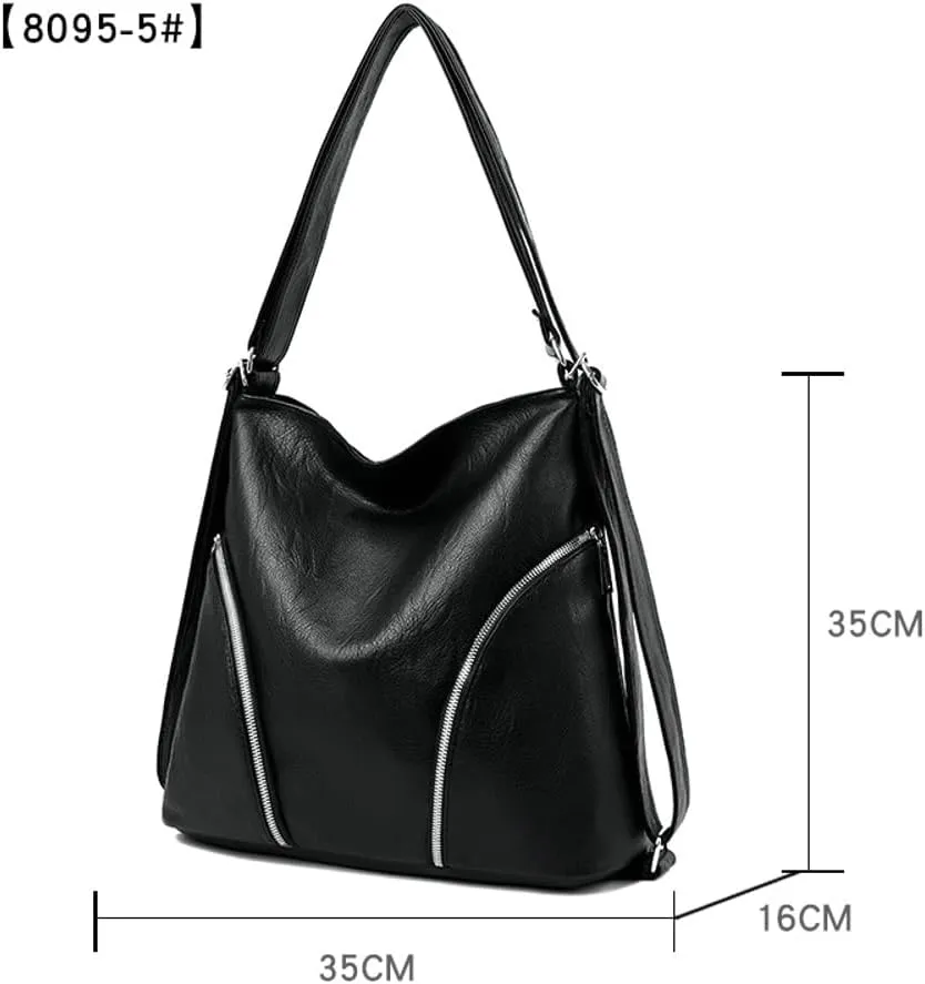 Women's Vegan Leather Tote Bag Large Y2K Shoulder Crossbody Bag Trendy Handbag Top Handle Purse Satchel