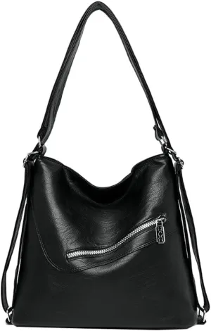 Women's Vegan Leather Tote Bag Large Y2K Shoulder Crossbody Bag Trendy Handbag Top Handle Purse Satchel