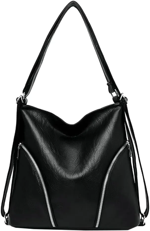 Women's Vegan Leather Tote Bag Large Y2K Shoulder Crossbody Bag Trendy Handbag Top Handle Purse Satchel