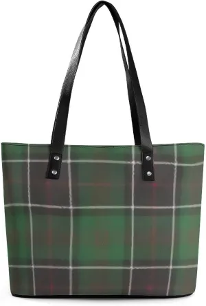 Wooden Wood Planks Large Capacity Portable Leather Handbag