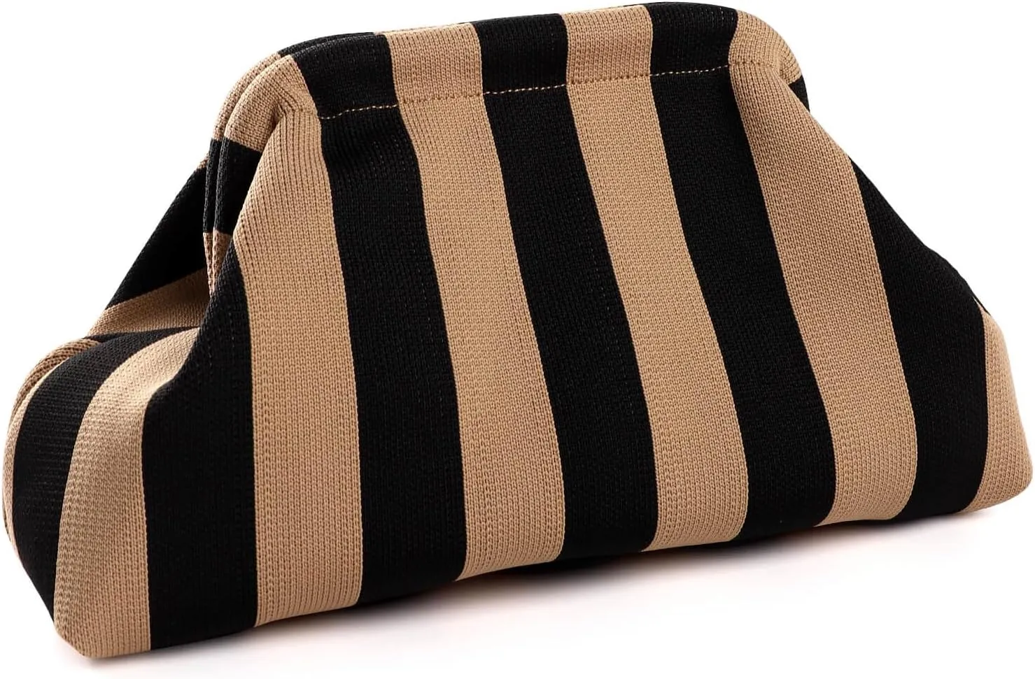 Woven Dumpling Bags for Women Pink and Green Purse Colorblock Clutch Crochet Purses Handbags Summer Beach Clutch 2025