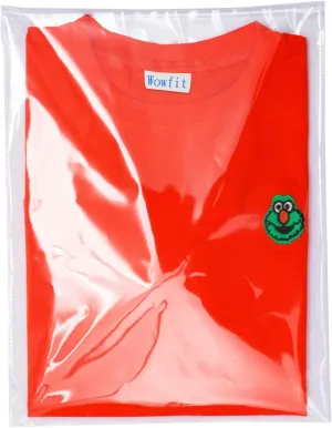 Wowfit 200 Count 10x13 Inch Clear Cellophane Plastic Bags, Resealable Self-Sealing Cello Bags Great for Clothes, Shirts, Pants, Foods, Flyers, More (10 x 13 with Reinforced Sides)