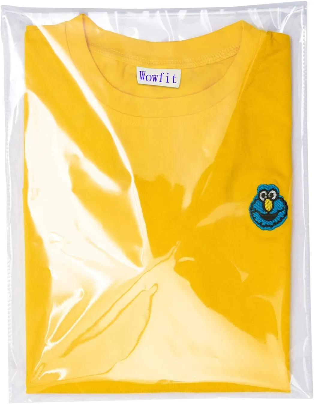 Wowfit 200 Count 10x13 Inch Clear Cellophane Plastic Bags, Resealable Self-Sealing Cello Bags Great for Clothes, Shirts, Pants, Foods, Flyers, More (10 x 13 with Reinforced Sides)