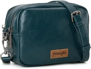 Wrangler Crossbody Bags for Women Shoulder Handbag with Dual Zipper Design