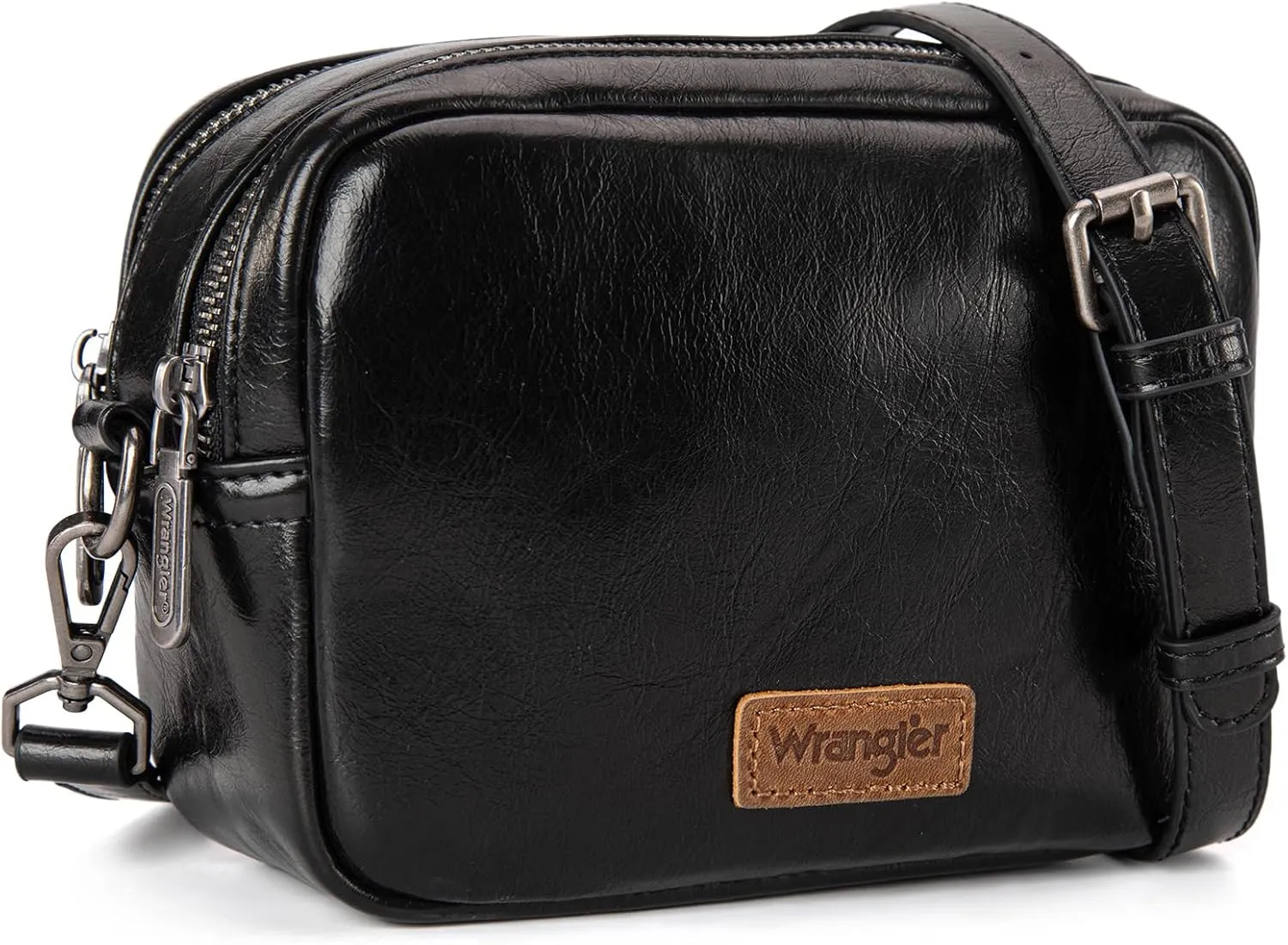 Wrangler Crossbody Bags for Women Shoulder Handbag with Dual Zipper Design