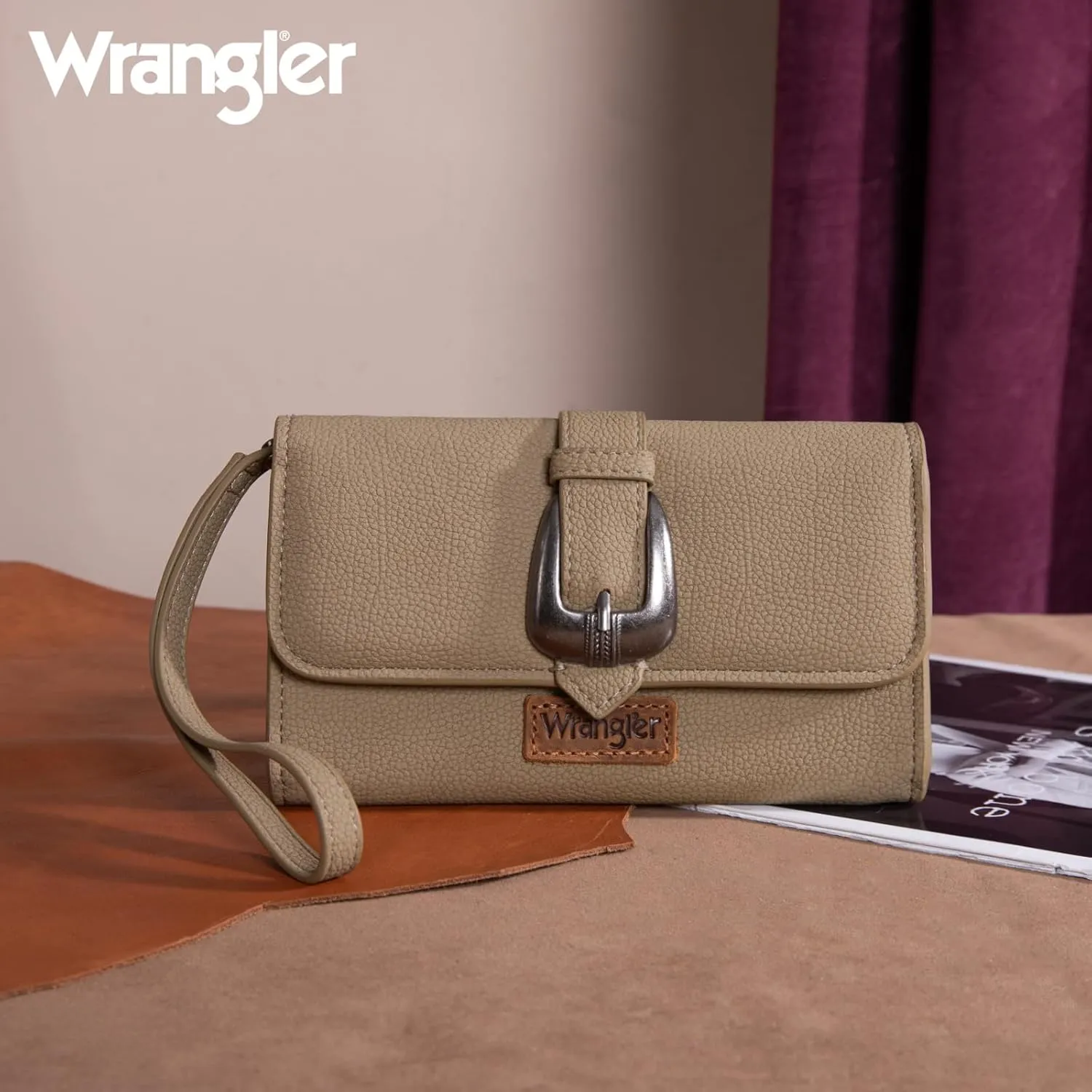 Wrangler Crossbody Bags for Women Wristlet Wallet Purse with Card Slots