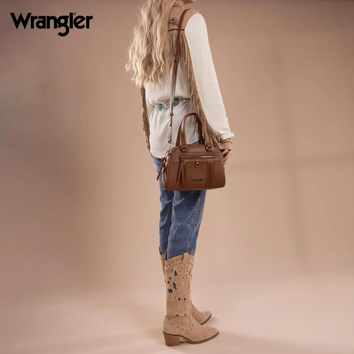 Wrangler Crossbody Bags Satchel Handbags for Women Top Handle Purse