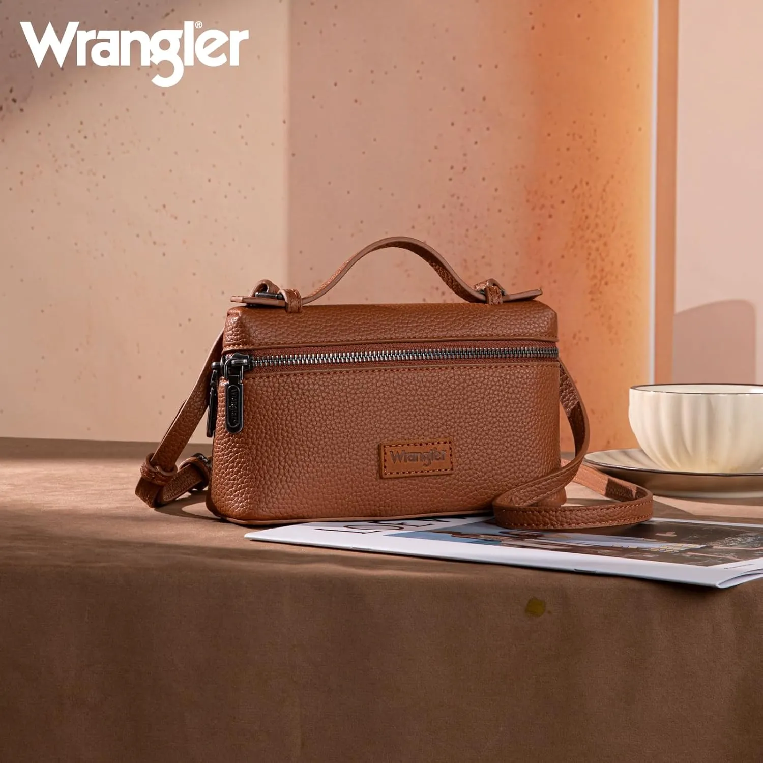 Wrangler Mini Crossbody Bag for Women Top-Handle Handbags Designer Shoulder Cute Purses Trendy