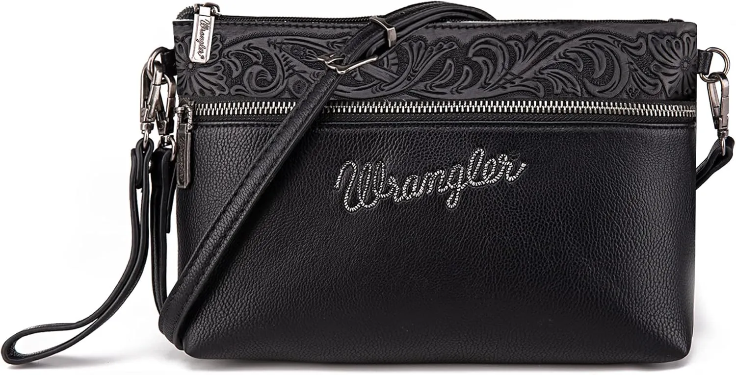 Wrangler Western Cowhide Crossbody Bags for Women Clutch Wristlet Purse