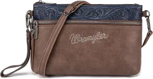 Wrangler Western Cowhide Crossbody Bags for Women Clutch Wristlet Purse