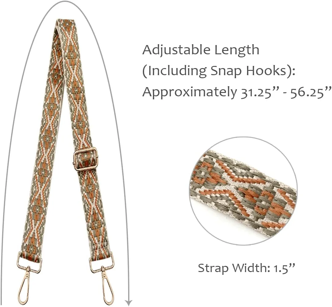 Wrapables Wide Adjustable Crossbody Handbag Strap, Women's Replacement Bag Strap for Purses
