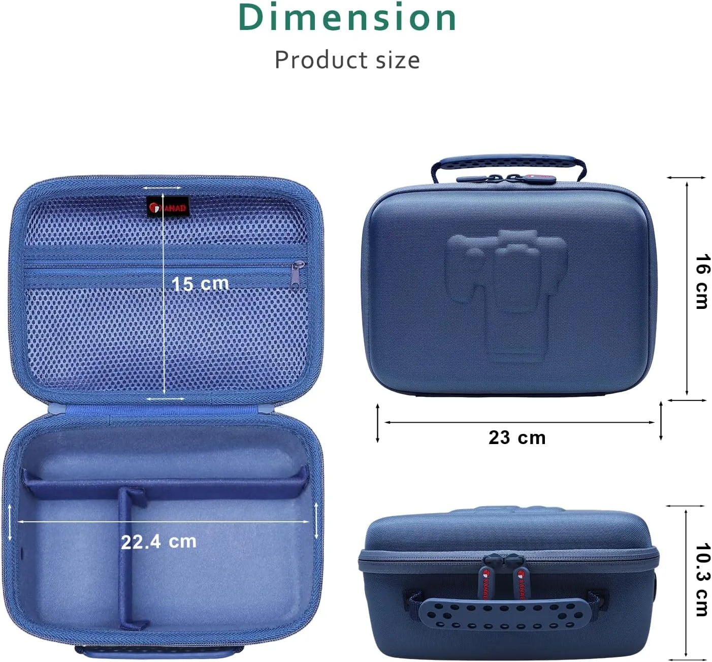 XANAD Camera Case Compatible with Canon EOS Rebel T7 / R100 / R50 / R6 Mark II / R8 / T100, Sony, Nikon DSLR Camera, Lens, Tripod, with 4 Pieces of Dividers and Shoulder Strap(Blue)
