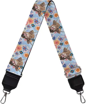 Xoenoiee Print Purse Strap Replacement Crossbody for Women Men Adjustable Wide Strap for Purses Shoulder Canvas Bag