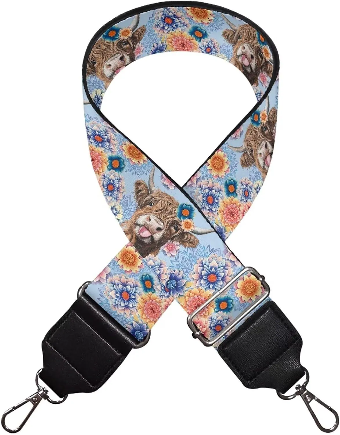 Xoenoiee Print Purse Strap Replacement Crossbody for Women Men Adjustable Wide Strap for Purses Shoulder Canvas Bag