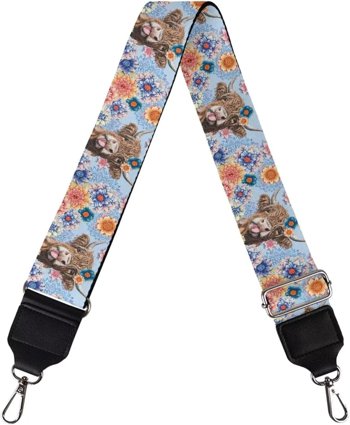 Xoenoiee Print Purse Strap Replacement Crossbody for Women Men Adjustable Wide Strap for Purses Shoulder Canvas Bag