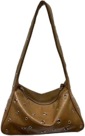 Y2k 90s Crescent Hobo Bags Women Trendy Studded PU Leather Underarm Shoulder Crossbody Purse Punk Crescent Tote Handbag