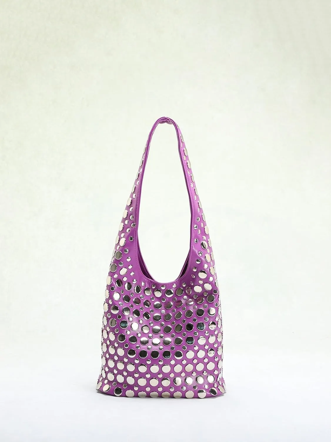 Y2k Bag Streetwear 90s Studded Purse Fall Vintage 2000s Suede Purses Cute Y2k Shoulder Bag