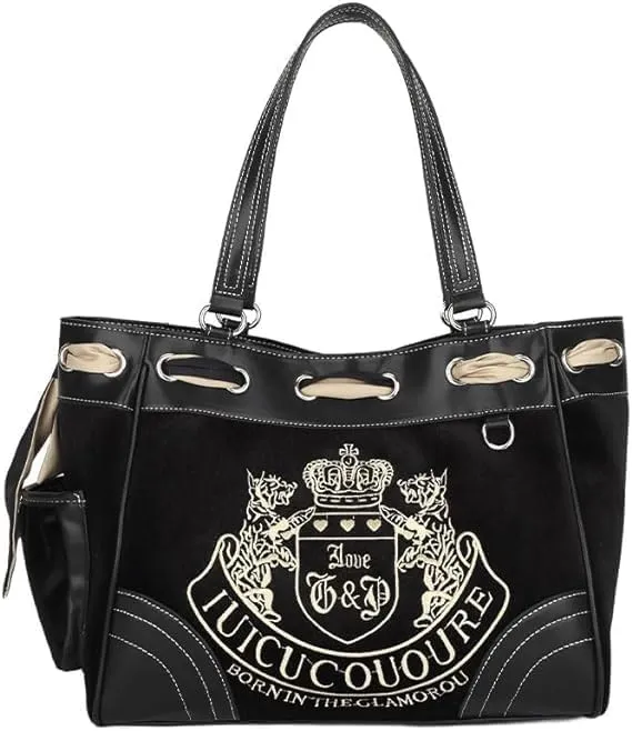 Y2K Bag Vintage Retro Chic Embroidery Velvet Shoulder Bag Large Capacity E-girls Tote Bags Shopping Handbags