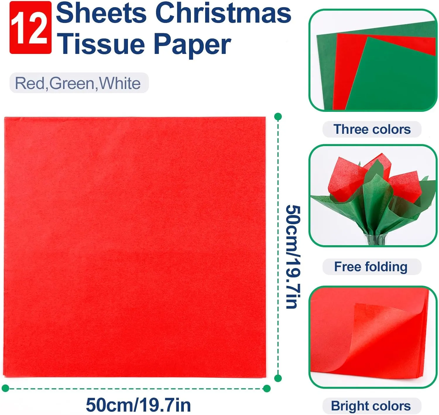 YANGTE 12 Pack Large Christmas Gift Bag Reusable Tote Bags with Handle, Non-Woven Christmas Bag for Holiday Xmas Event Party